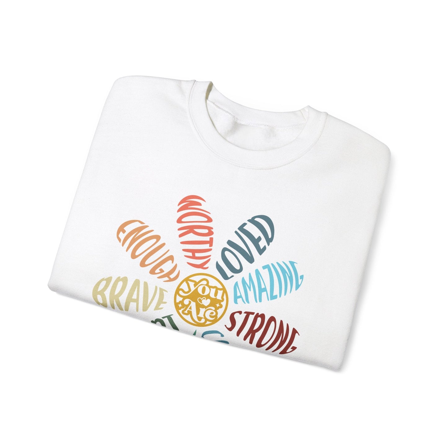 You Are Enough Flower Sweatshirt - Butterfly Sweats