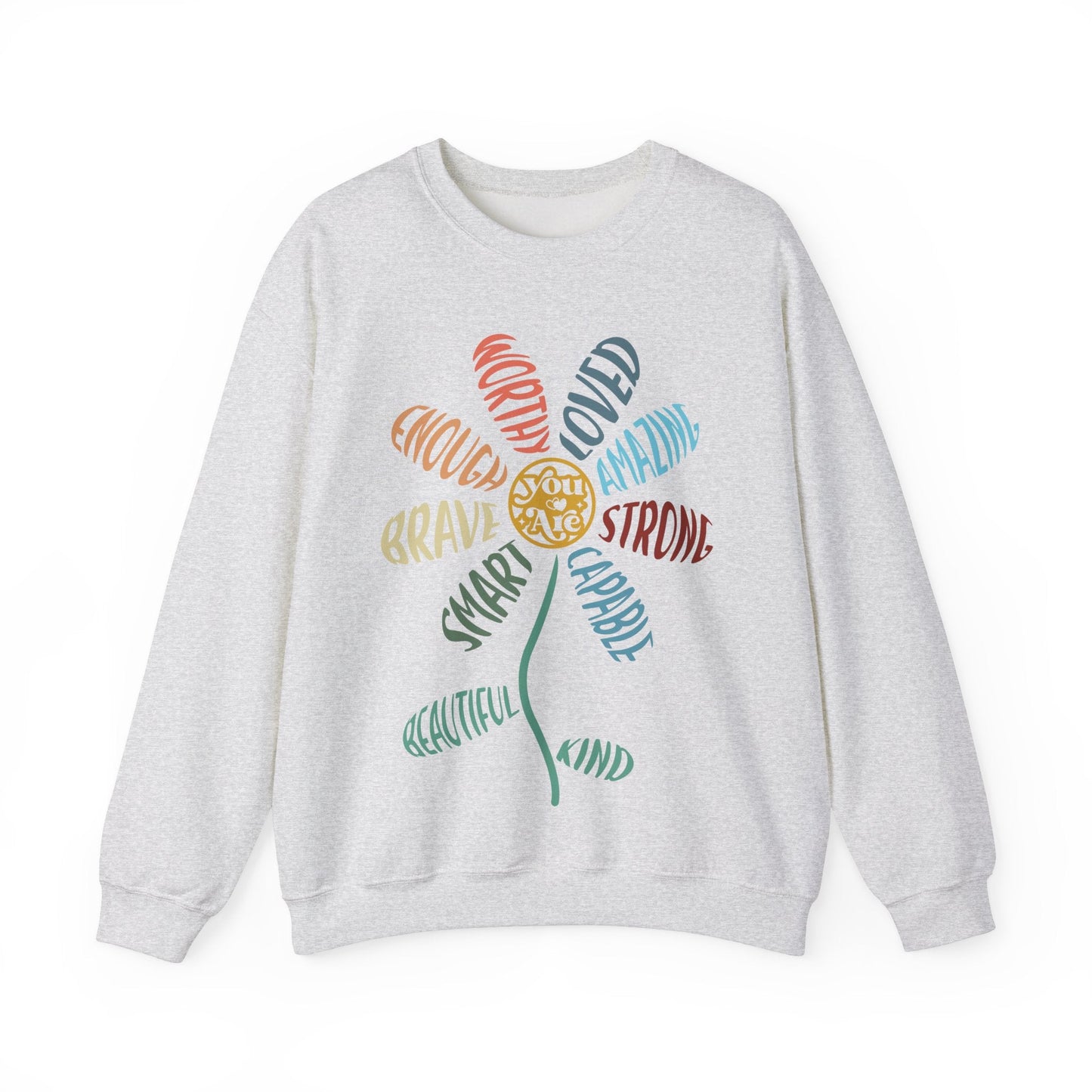 You Are Enough Flower Sweatshirt - Butterfly Sweats