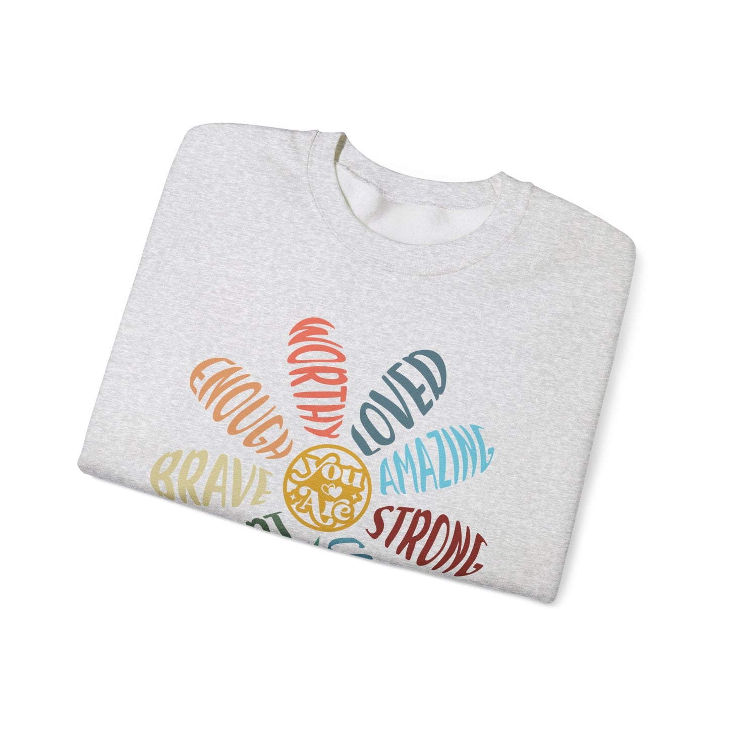 You Are Enough Flower Sweatshirt - Butterfly Sweats
