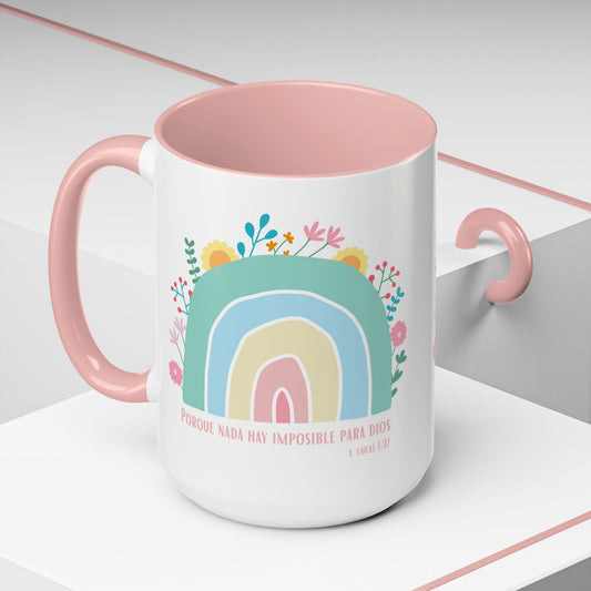 Coffee Mug - Porque nada hay imposible para dios