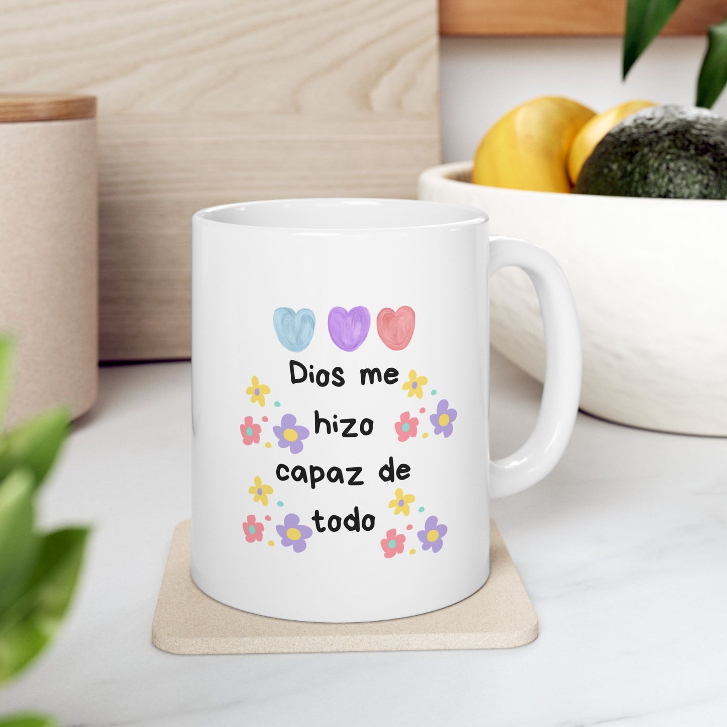 Ceramic Mug - Dios Me Hizo Capaz De Todo